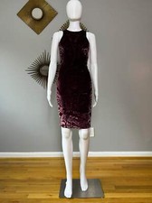 Windsor - Burgundy Velvet Burnout Mini Dress