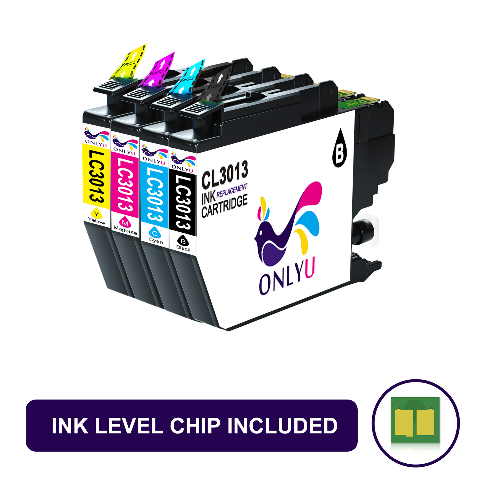 4 Pack Ink Cartridge for Brother LC3013 LC3011 MFC-J690DW J491DW MFC-J491DW