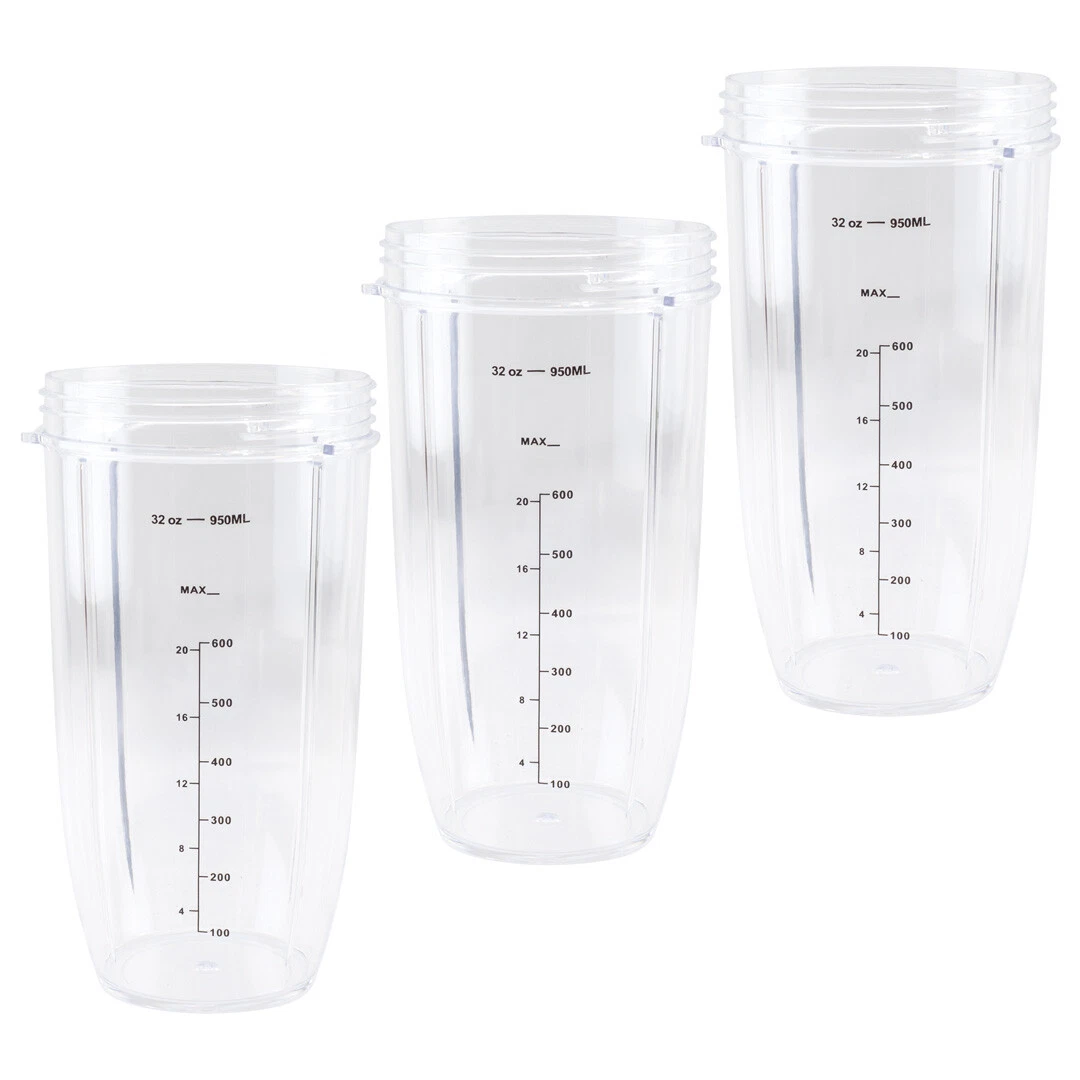 3 Pack 32 oz Colossal Cup Compatible with NutriBullet 600W 900W NB-101B NB-101S
Opens in a new windo