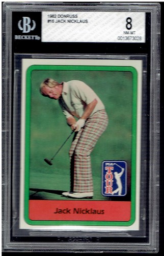 1982 Donruss Golf Jack Nicklaus #16 Bgs 8 Near Mint HOF