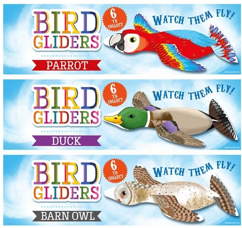 HENBRANDT Kids Bird Gliders Toy Planes Birthday Christmas Party Bag Fillers Loot Lot