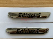 Mercedes Benz "Edition 1" Side Emblem Chrome&Black Fender Badge 3D GLE C E S CL