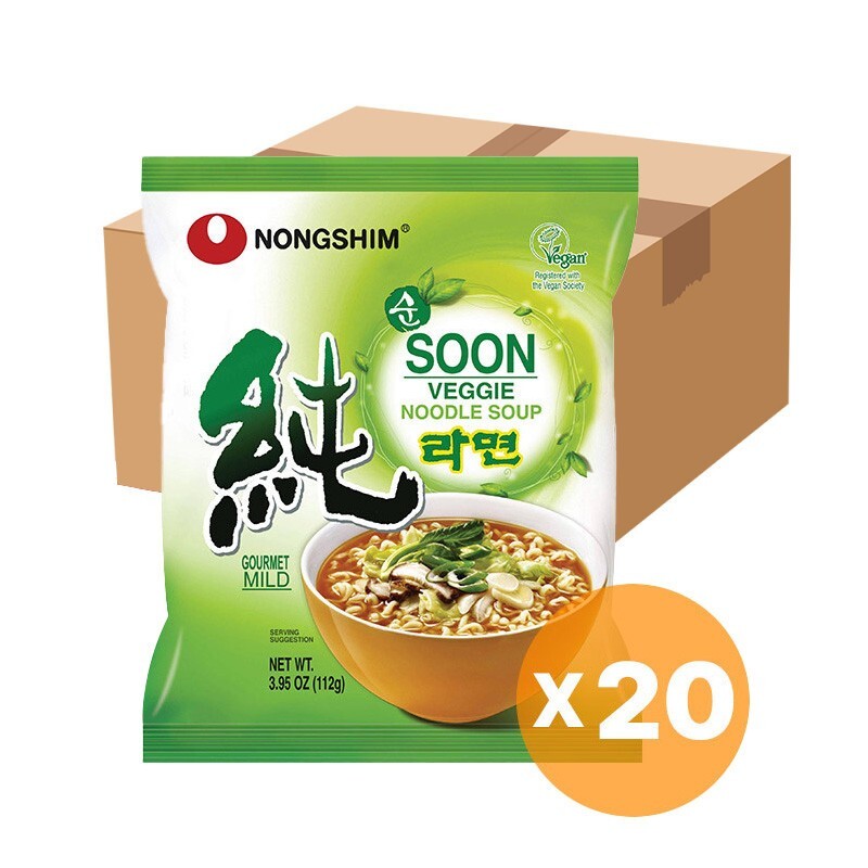 20x112g NONGSHIM - Instant Nudeln Soon Veggie Ramen Ramyun