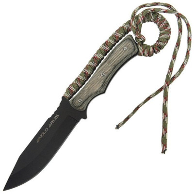 Taschenmesser Outdoor Messer AZTEC Paracord+Holz Griff |
