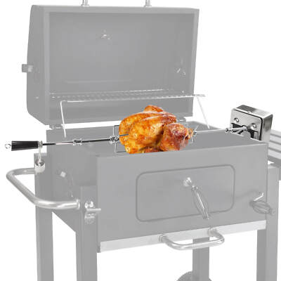 Universal Edelstahl Aufsatz Grillspieß 230V Motor L100cm bis 4 kg Gasgrill Grill