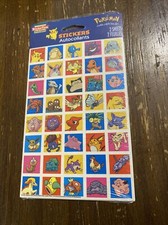 Rare Pok mon Stickers Pikachu Vintage New Sealed 2 Sheets 1999 Nintendo