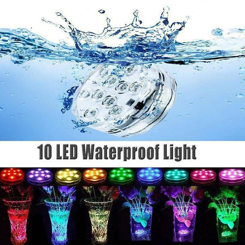4 Stück Poolbeleuchtung Unterwasser Licht RGB LED Wasserdichte Mit Fernbedienung - Bild 2 von 15