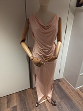 House Of CB Pink Stretchy Long Prom Dress With Side Splits Size 10 
