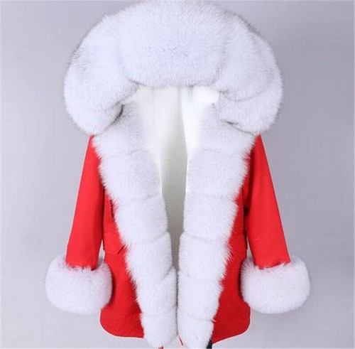 Winter Womens Lady Jackets Thick Parkas Faux Fox Fur Coats Jacket Coat Outwear