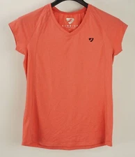 Aubrion Elverson Women's Small Cap Sleeve Pink Equestrian Athletic V-Neck Shirt