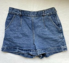 VTG Guess Georges Marciano High Rise Mom Jean Denim Shorts Pleated Y2K 12