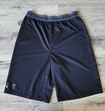 Under Armour Boys Mesh Shorts Size YXL Black XL EUC 