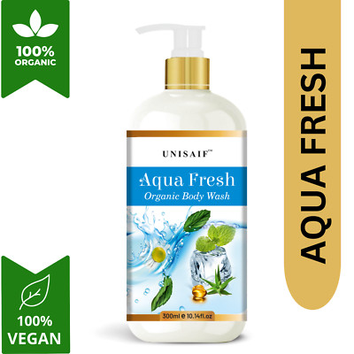 Unisaif Aqua Fresh Body Wash and Shower Gel Women & Men 100% Pure & Natural
