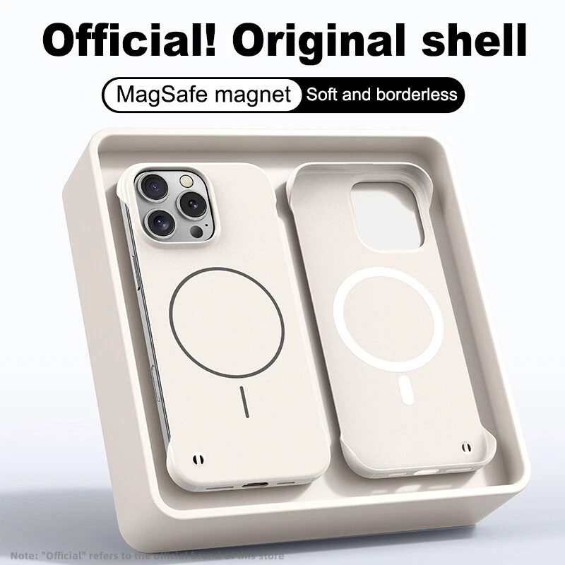 Ultra-Thin Magnetic Frameless Phone Case for iPhone 12 13 14 15 16 Pro Max