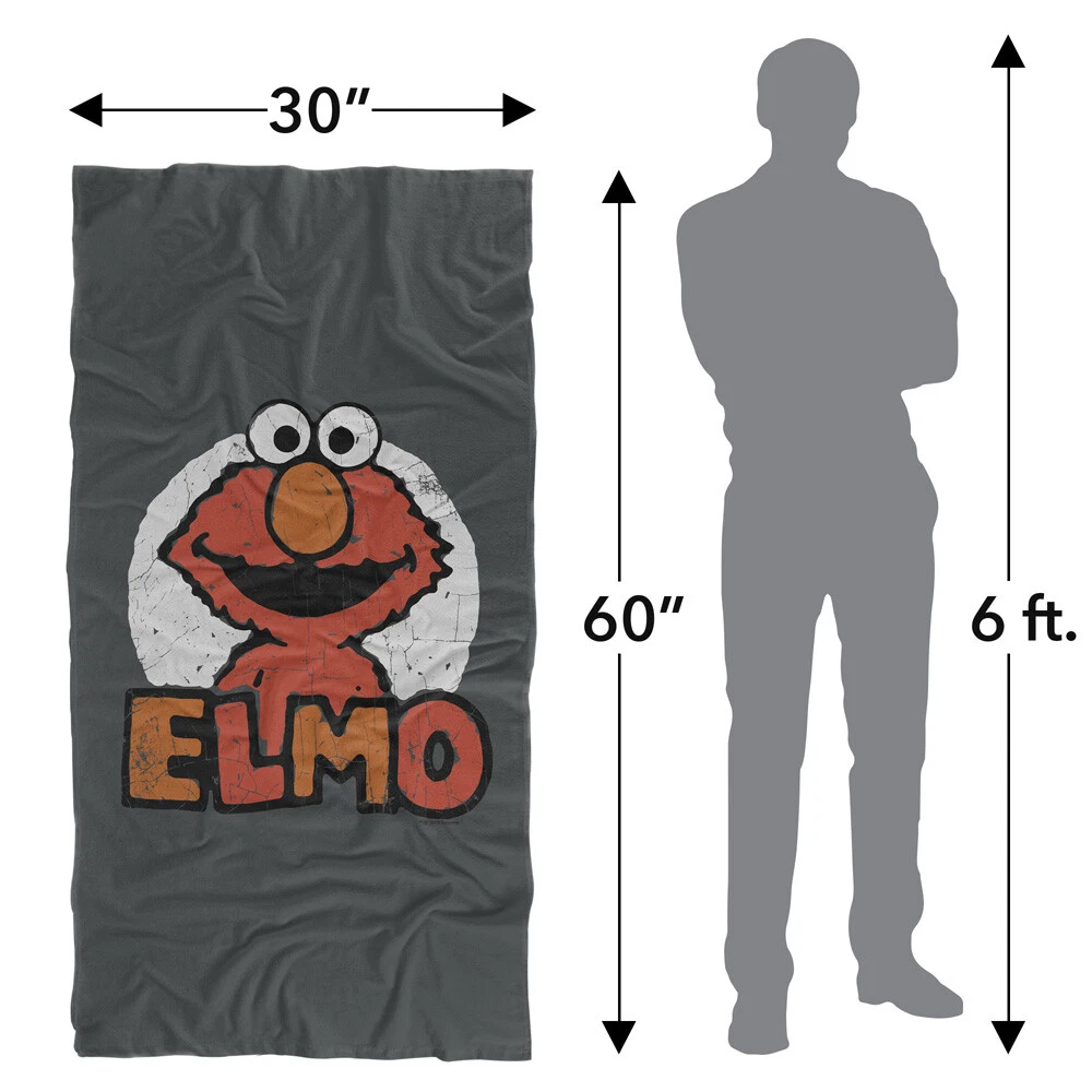 Sesame Street Elmo Name Officially Licensed Beach Towel 30"x60"