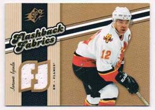 2006-07 SPX FLASHBACK FABRICS JEROME IGINLA DUAL JERSEYS 1 COLOR CALGARY FLAMES