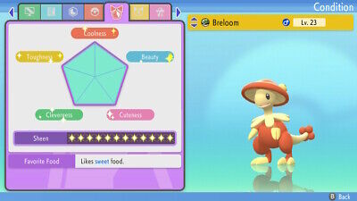 Shiny/non-shiny Shroomish/breloom 6IV Pokémon Scarlet/violet