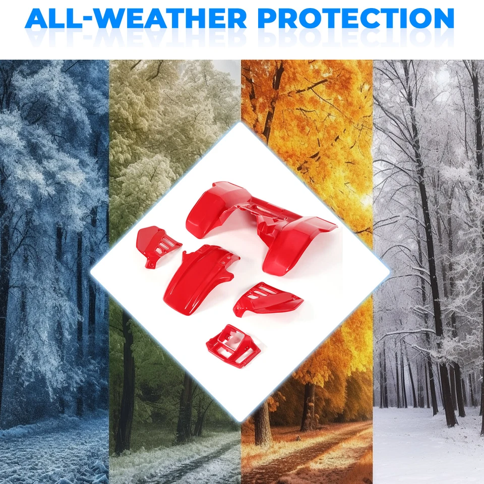 Front and Rear Fenders Complete Plastic Set ABS For 1985 Honda ATC250R - Image 4 of 4