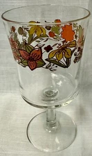 Corelle Indian Summer Wildflower Stemmed 8 oz Water Goblet Wine Glass