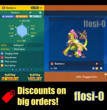 6IV Shiny Kommo-o Pokemon Scarlet and Violet