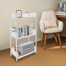 3 Tier Portable Bookshelf Bookcase For Small Space Dorm Open Three Shelf Display