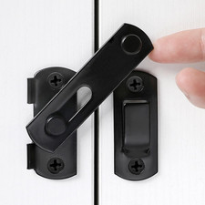 3 Pack Flip Latch Gate Locks Black Stainless Safety Door Barn Fence Hardware