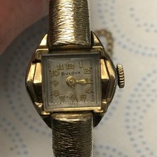 Very Rare Vintage BULOVA 6AK 21j 10KT GF ladies watch working but not serviced