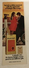 1970s Raleigh Cigarettes Vintage Print Ad Advertisement pa16