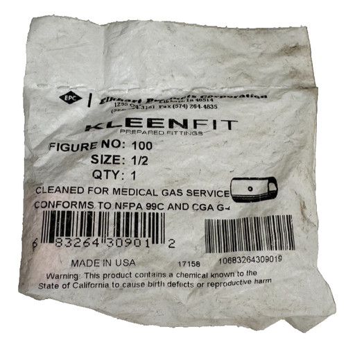(4-PACK) EPC KLEENFIT Coupling 1/2" C x C CTS Solder Joint Copper Sweat Fitting