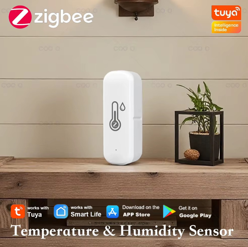 Zigbee 3.0 Temperature Humidity Sensor Smart Home Indoor Hygrometer App Remote