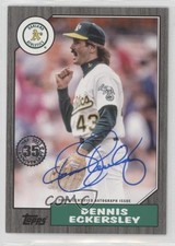 2022 Series 1 1987 Topps Baseball Black 22/199 Dennis Eckersley Auto HOF 7ut
