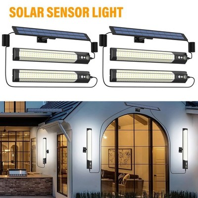 1/2X Solar LED Deckenleuchte Doppelkopf für Garage Werkstatt Schuppen 158LED