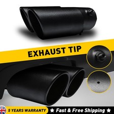 Universal Auto Matte Black Stainless Steel Exhaust Muffler Tail Pipe Tip 1.5-2.4