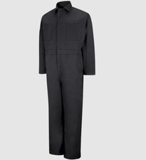 Men s Black Industrial Work Coveralls Long Sleeve Utility Mechanic Jumpsuit