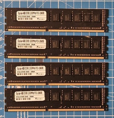 16GB DDR3  4x Elpida 4GB PC3-10600E UDIMM