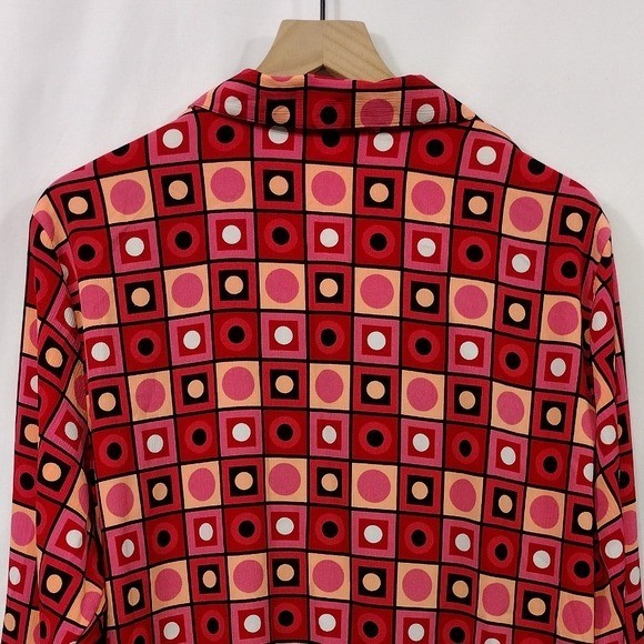 Notations Geometrical Print Button Down Shirt Wom… - image 6