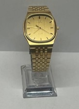 Vintage 1980 OMEGA 395.0806 De Ville Cal.1336 Quartz Push Crown RARE DIAL GOLD