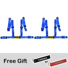 Tanaka 2 X Logo Free Universal 4-point Buckle Sports Racing Harness Seat Belt Tanaka 2 X Logo Free Universal 4-point Buckle Sports Racing Harness Seat Belt