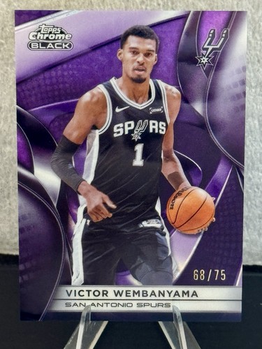 2025-26 Topps Chrome Black Victor Wembanyama Purple / 75
