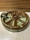 Vintage Frankoma Wagon Wheel Green/brown Ashtray