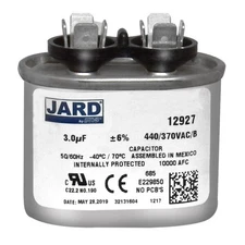 Run Capacitor 3 MFD 370 440V HVAC Motors JARD 12927 replacement for GE GENTEQ