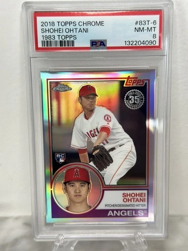 2018 Topps Chrome Shohei Ohtani 1983 Angels PSA 8