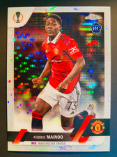 2022-23 Topps Chrome UEFA # 118 Kobbie Mainoo Pulsar refractor rookie card RC. rookie card picture
