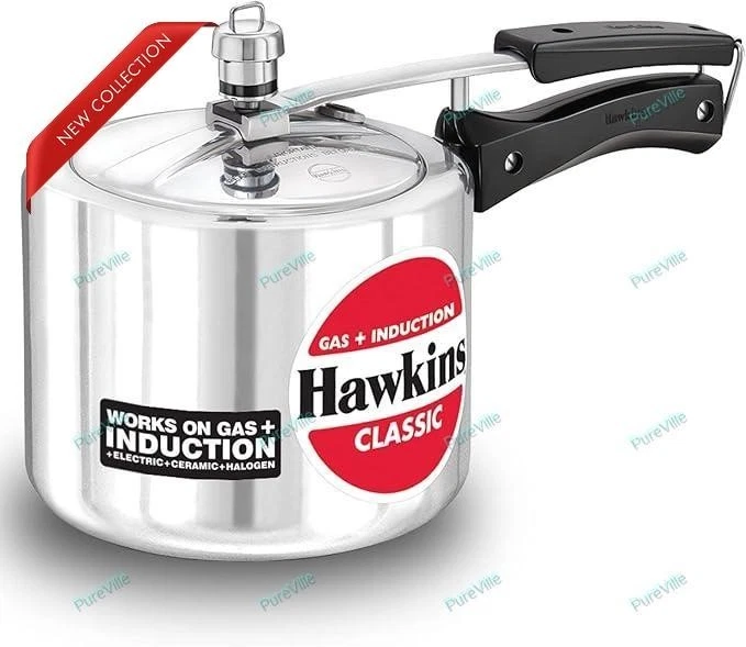 Hawkins Aluminium 3 Litre Classic Pressure Cooker,Induction Inner Lid Cooker,Tal