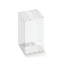 50 PZ Scatola pvc trasparente 8x8x18 cm PORTA BOMBONIERA 0LO1