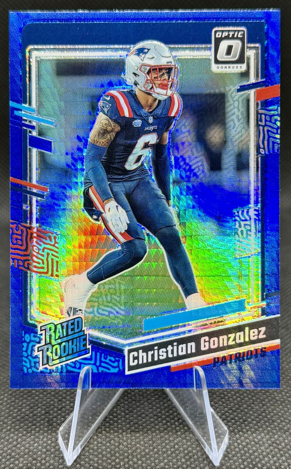 2023 Panini Optic Christian Gonzalez Rated Rookie Blue Hyper Prizm #274