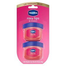 Vaseline Lip Therapy Rosy Lips Mini Balm 0.5oz (2 Pack), Tinted Moisture
