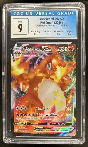 2020 Pokemon SWSH Darkness Ablaze Charizard VMAX #020/189 CGC 9