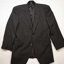 Jos A Bank 43R Brown Windowpane 100 Wool Mens Blazer Suit Jacket Sport Coat