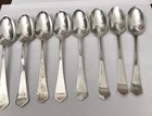 Antique by Wallace Sterling Silver Lot of 8 Dessert Spoons 5 7/8" 230g Mono D